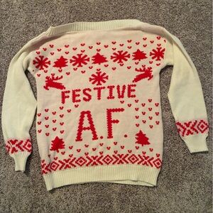“Festive AF” Christmas / Holiday Sweater